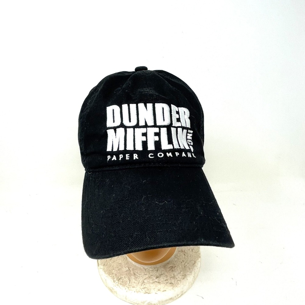 Dunder Mifflin INC. Ball Cap Hat The Office Adjustable Strap Black Unisex